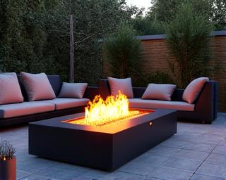 Fire pit a gas para terraza